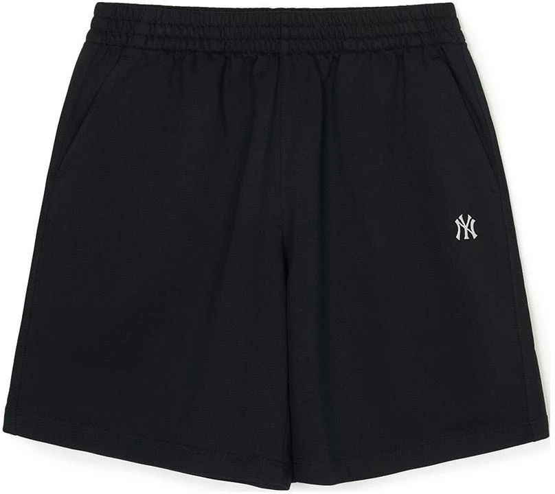 mlb-new-york-yankees-logo-casual-mid-waist-shorts-unisex-black-3-aspb-0343-50-bks