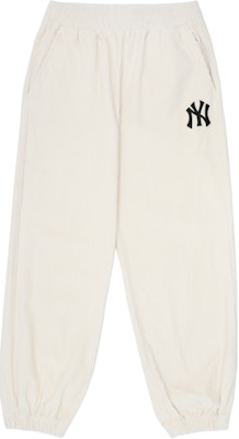 MLB 紐約洋基隊Logo 灰絨長褲 男女款 - 奶白色 3AWP12014-50CRS Order MLB 紐約洋基隊Logo 灰絨長褲 男女款 - 奶白色 3AWP12014-50CRS