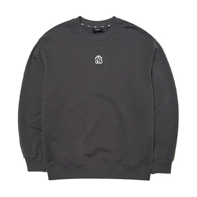MLB New York Yankees Logo Crewneck Oversized Sweatshirt Brown Unisex 3AMTB0414-50CGS