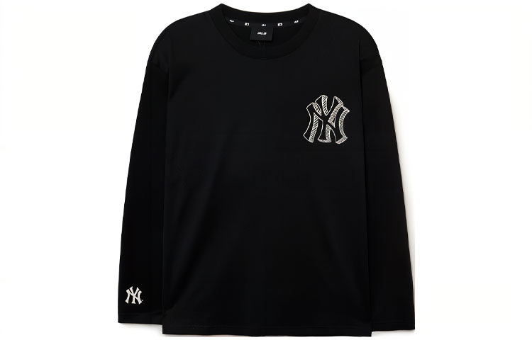 MLB New York Yankees Logo Crewneck Pullover Sweatshirt Unisex Black 3ATSB0334-50BKS