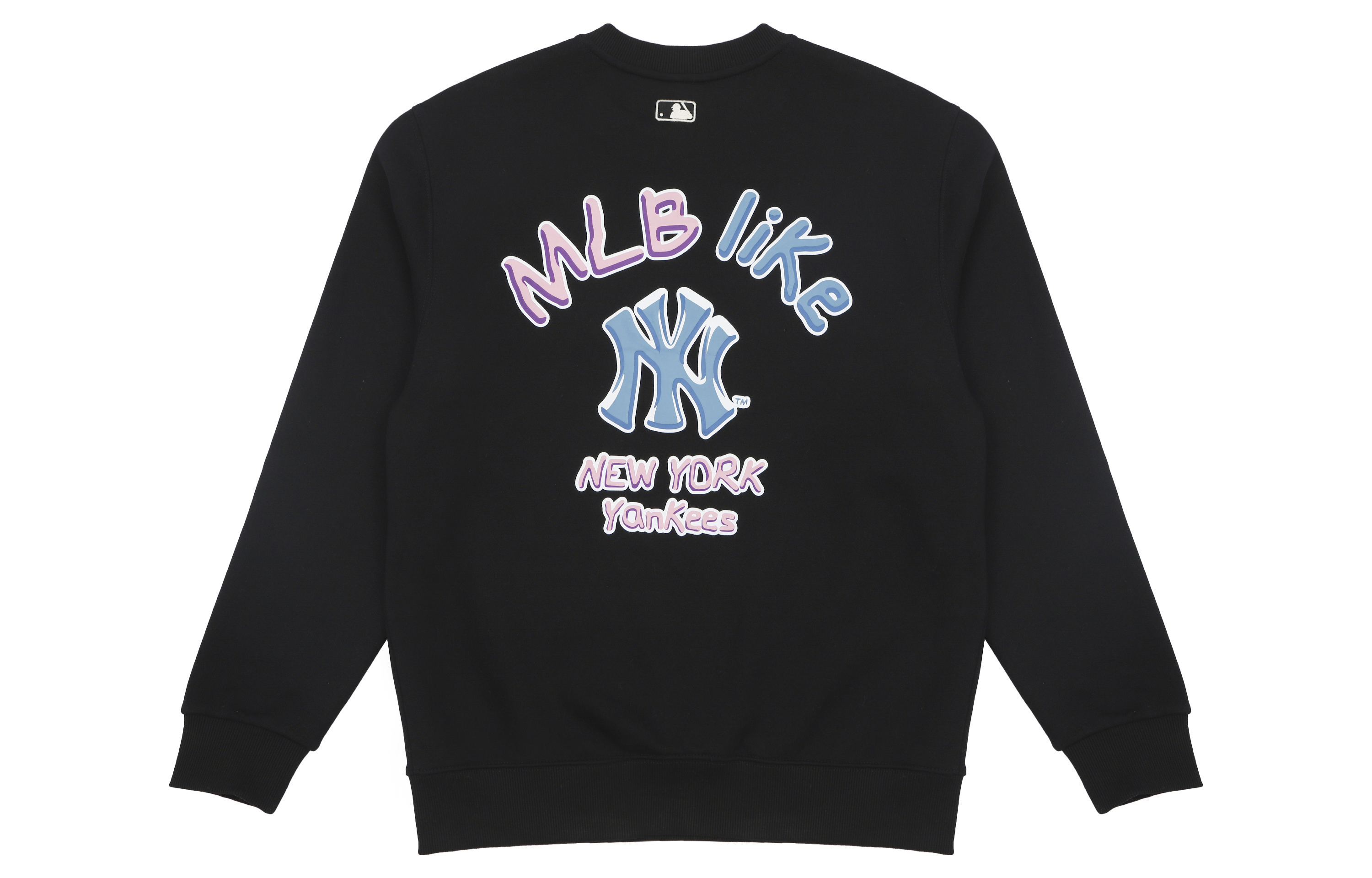 Order MLB New York Yankees Logo Crewneck Pullover Unisex Sweatshirt Black 3AMTL5116-50BKS