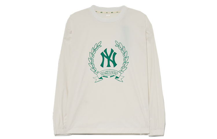 MLB New York Yankees Logo Crewneck Sweatshirt Unisex Off-White 3AMTG0334-50CRD