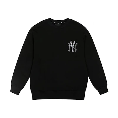 MLB New York Yankees Logo Crewneck Sweatshirt Unisex Black 31MTE2041-50L