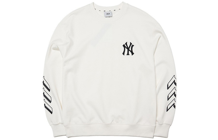 MLB New York Yankees Logo Crewneck Sweatshirt Unisex White 3AMTS0514-50IVS