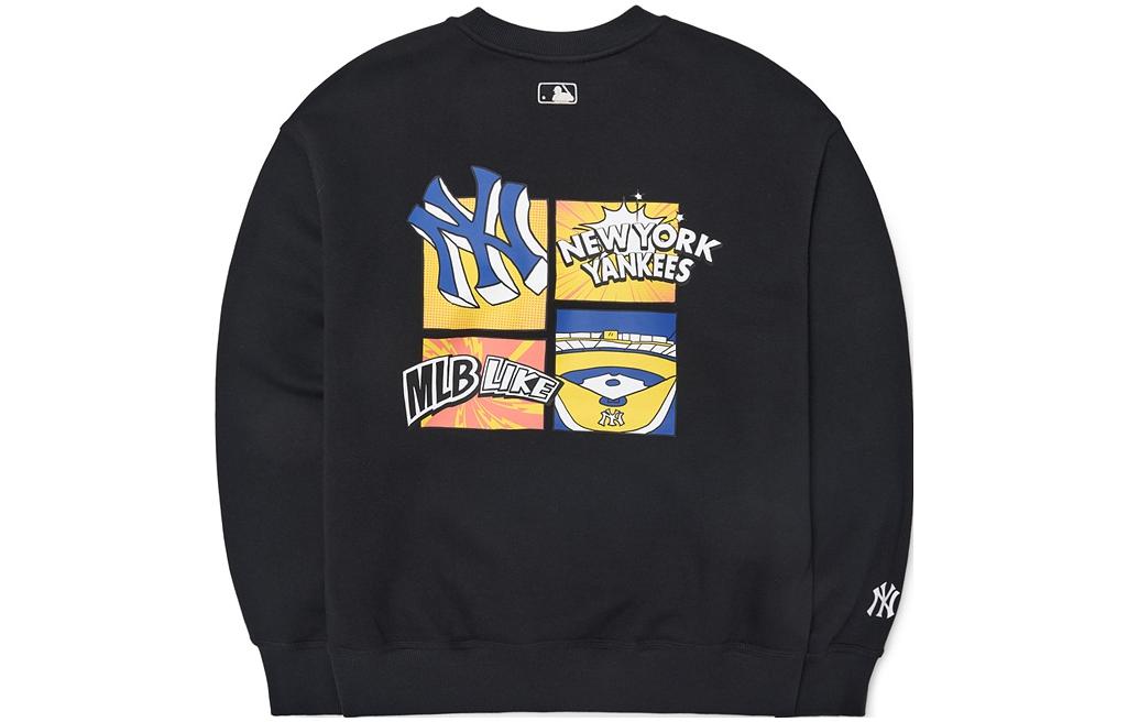 Order MLB New York Yankees Logo Crewneck Sweatshirt Unisex - Black 3AMTL0426-50BKS