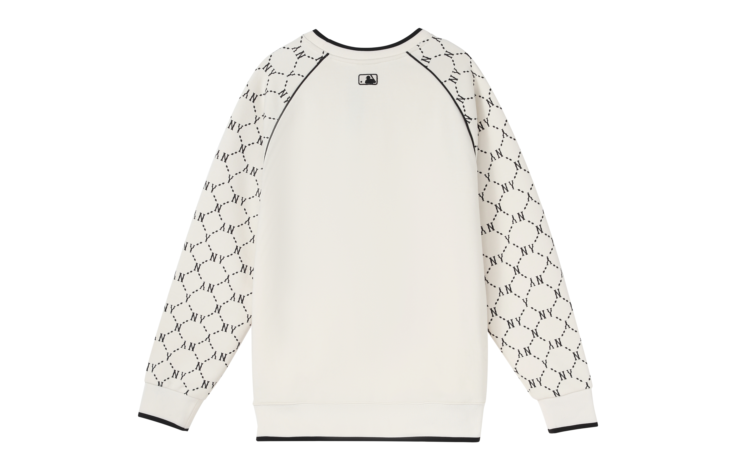 Lookbook MLB New York Yankees Logo Crewneck Unisex Beige - Koleksi Musim Gugur. 3AMTM0814-50CRS