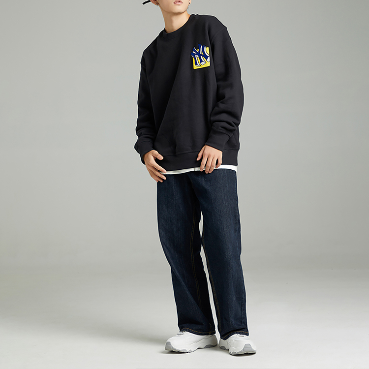 Purchase MLB New York Yankees Logo Crewneck Sweatshirt Unisex - Black 3AMTL0426-50BKS