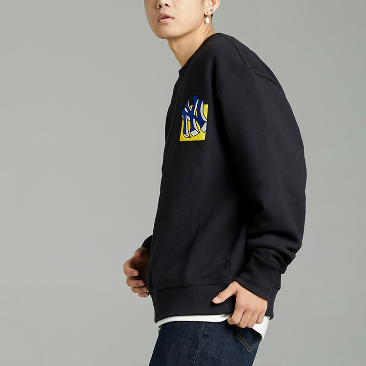 Sizing MLB New York Yankees Logo Crewneck Sweatshirt Unisex - Black 3AMTL0426-50BKS