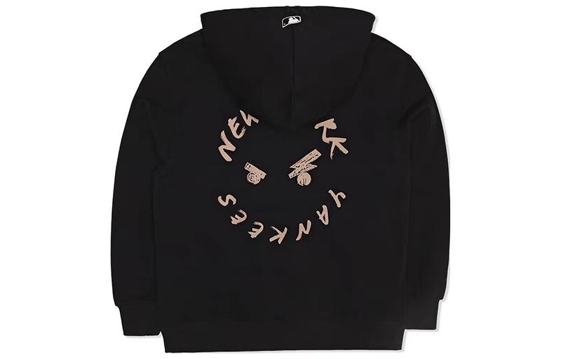 MLB New York Yankees Logo Embroidered Black Hoodie Unisex Casual Wear 3AHDE0226-50BK