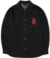 MLB New York Yankees Logo Embroidered Denim Long Sleeve Shirt Unisex Black 3ADRH0124-43BKS MLB New York Yankees Logo Embroidered Denim Long Sleeve Shirt Unisex Black 3ADRH0124-43BKS