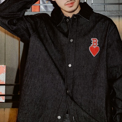 Camisa Negra Unisex MLB Yankees Logo Bordado Manga Larga Denim. 3ADRH0124-43BKS Details for Camisa Negra Unisex MLB Yankees Logo Bordado Manga Larga Denim. 3ADRH0124-43BKS