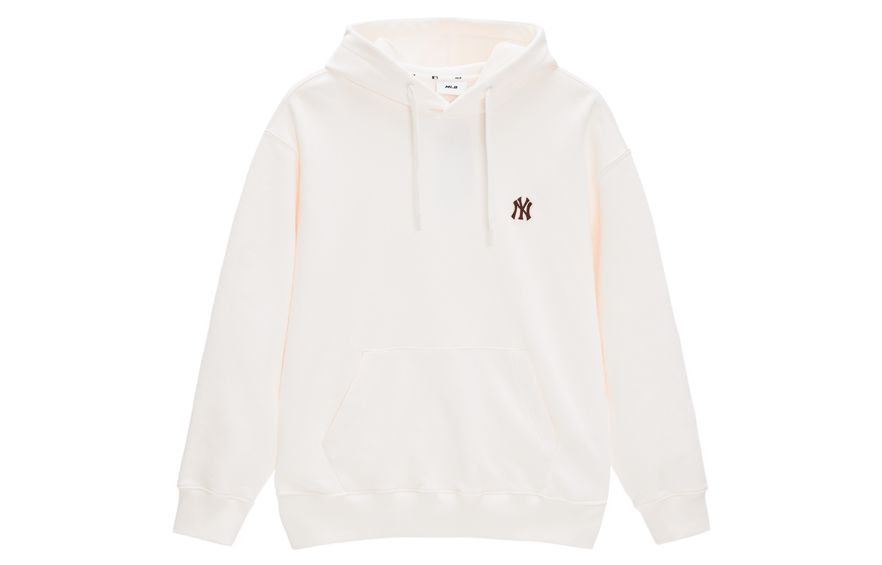 MLB New York Yankees Logo Embroidered Drawstring Hoodie Unisex White 3AHDB0134-50CRS