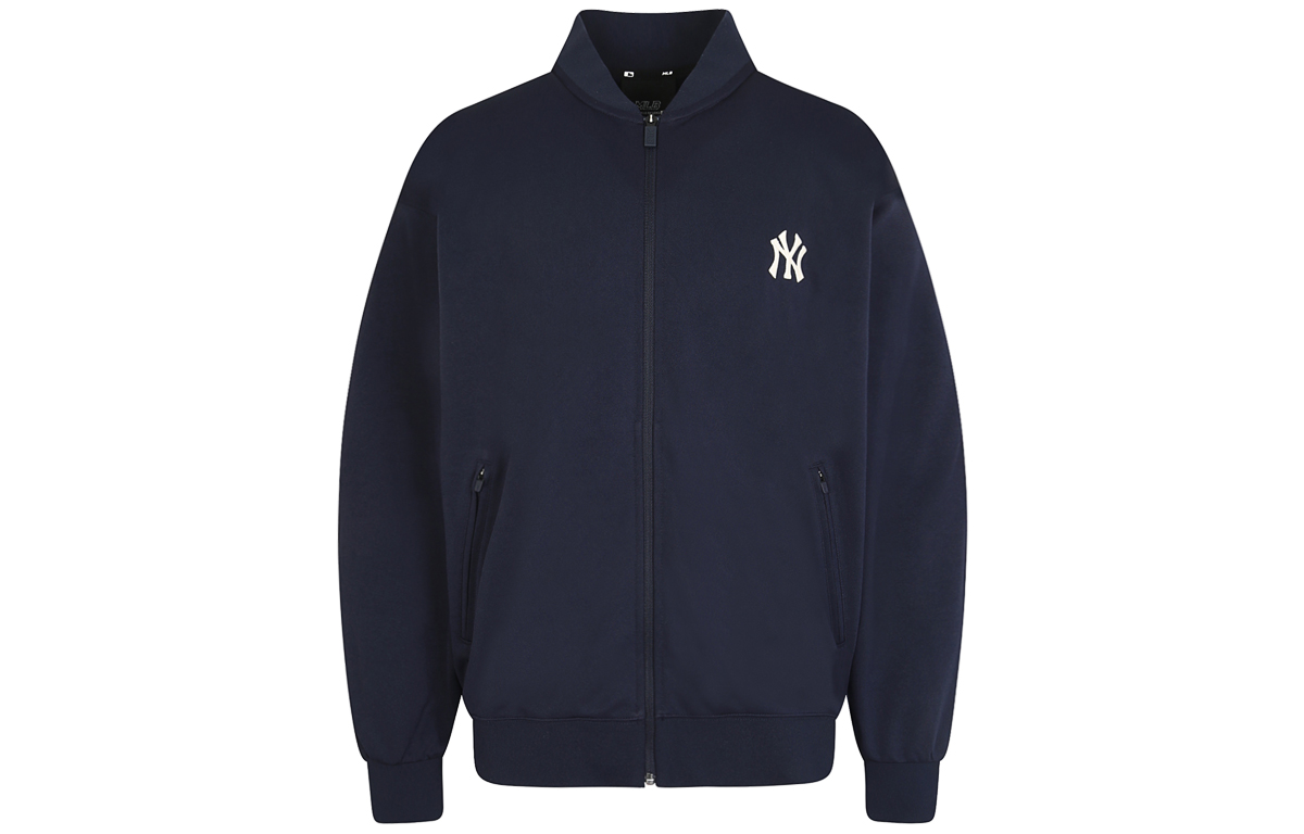 MLB New York Yankees Logo Embroidered Navy Unisex Long Sleeve Jacket 31TRT1011-50N
