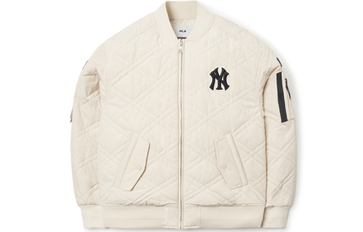 Buy Chaqueta Varsity Retro Beige Unisex con Logo Bordado MLB New York Yankees. 3APDL0116-50BGL