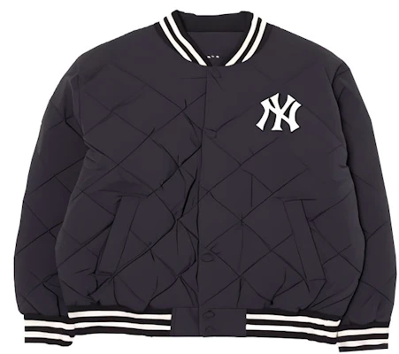 MLB紐約洋基隊Logo刺繡條紋休閒夾克 男女通用 黑色 3ADJV0646-50BKS Order MLB紐約洋基隊Logo刺繡條紋休閒夾克 男女通用 黑色 3ADJV0646-50BKS