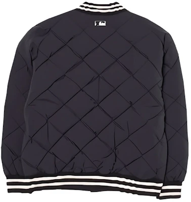 MLB紐約洋基隊Logo刺繡條紋休閒夾克 男女通用 黑色 3ADJV0646-50BKS Lookbook MLB紐約洋基隊Logo刺繡條紋休閒夾克 男女通用 黑色 3ADJV0646-50BKS