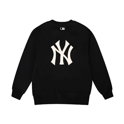 MLB New York Yankees Logo Fleece Crewneck Sweatshirt Unisex Black 31MTF2961-50L