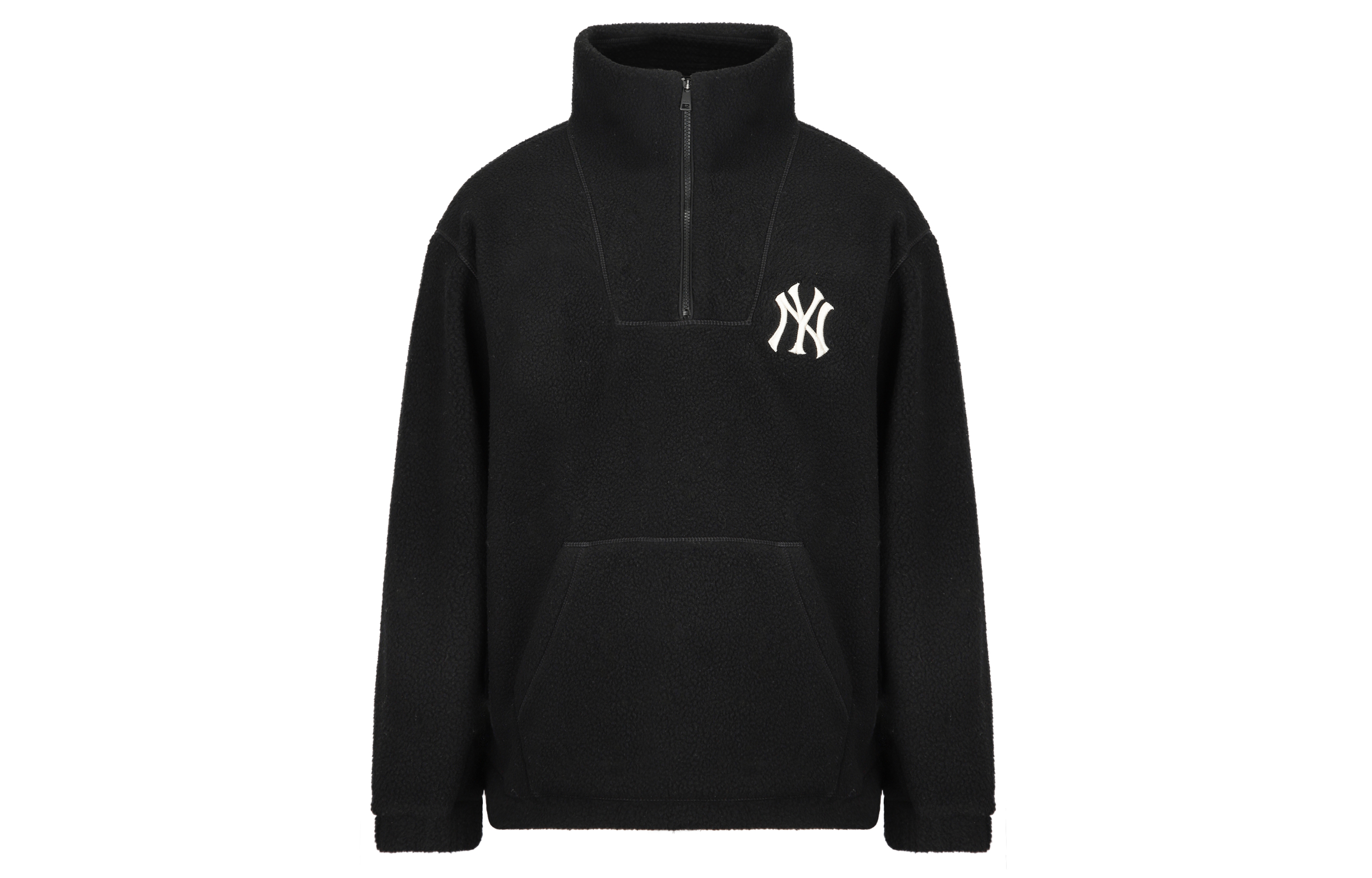MLB New York Yankees Logo Fleece Jacket Sweatshirt Unisex Black 3AMTF5216-50BKS