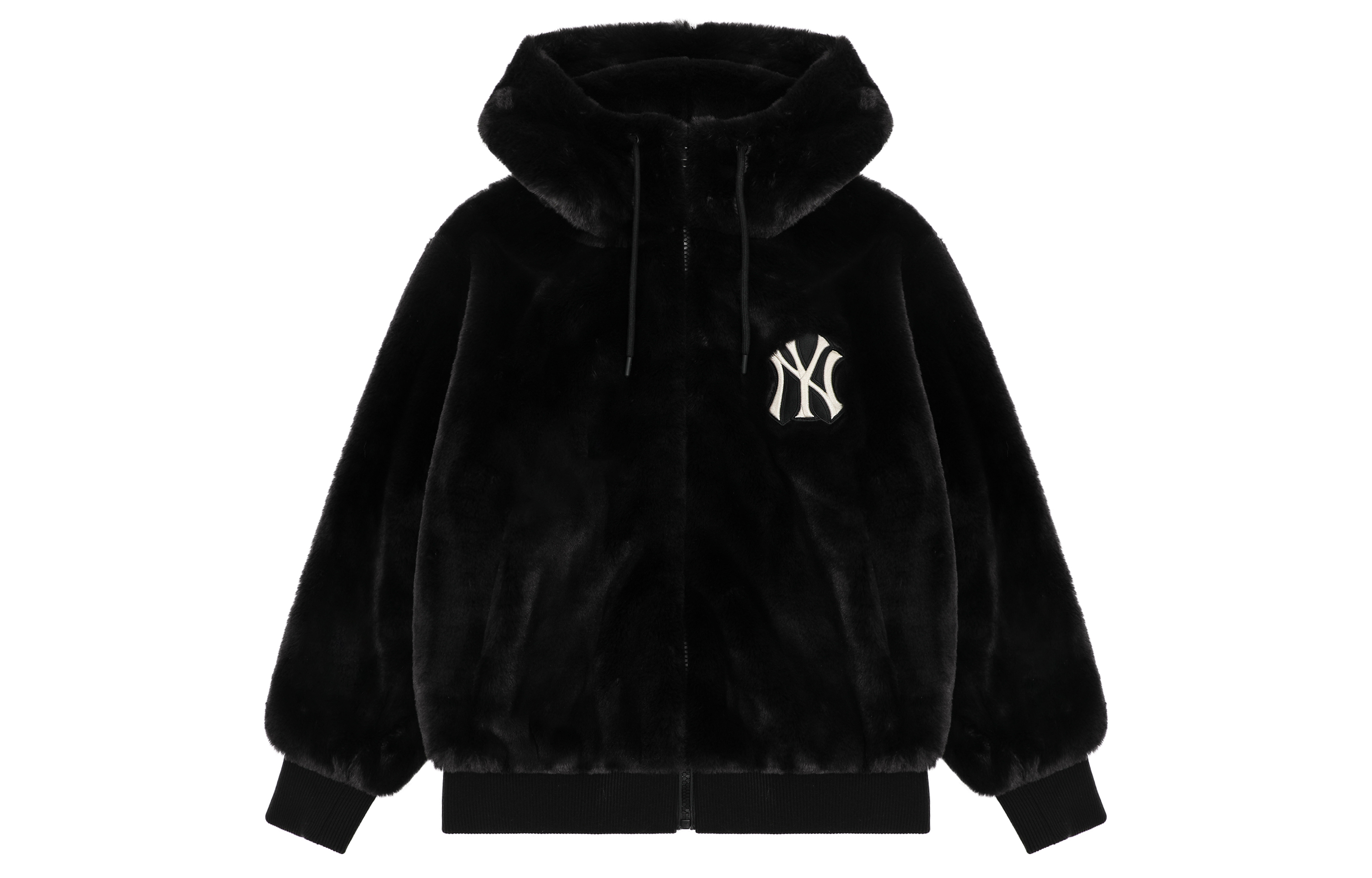 MLB New York Yankees Logo Fleece Windbreaker Jacket Unisex - Black 3AFDB0426-50BKS