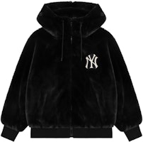 MLB New York Yankees Logo Fleece Windbreaker Jacket Unisex - Black 3AFDB0426-50BKS MLB New York Yankees Logo Fleece Windbreaker Jacket Unisex - Black 3AFDB0426-50BKS