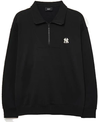 MLB New York Yankees Logo Half-Zip Long Sleeve Polo Sweatshirt Unisex Black 3AMTB0534-50BKS Buy MLB New York Yankees Logo Half-Zip Long Sleeve Polo Sweatshirt Unisex Black 3AMTB0534-50BKS