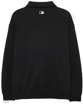 MLB New York Yankees Logo Half-Zip Long Sleeve Polo Sweatshirt Unisex Black 3AMTB0534-50BKS Lookbook MLB New York Yankees Logo Half-Zip Long Sleeve Polo Sweatshirt Unisex Black 3AMTB0534-50BKS