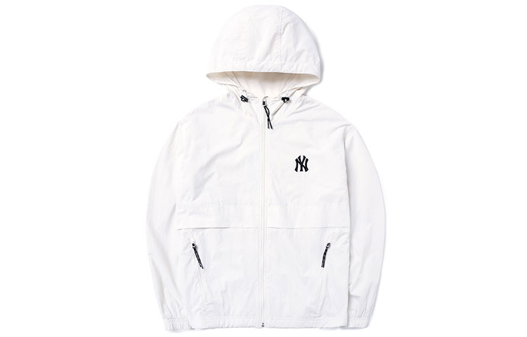MLB New York Yankees Logo Hoodie Jacket Unisex - White. 3AWJ01014-50IVS