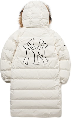 MLB New York Yankees Logo Long Down Jacket White Unisex Winter Coat. 3ADJJ0316-50IVS Lookbook MLB New York Yankees Logo Long Down Jacket White Unisex Winter Coat. 3ADJJ0316-50IVS