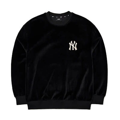 MLB New York Yankees Logo Loose Fit Sweatshirt Unisex Black 3AMT00314-50BKS