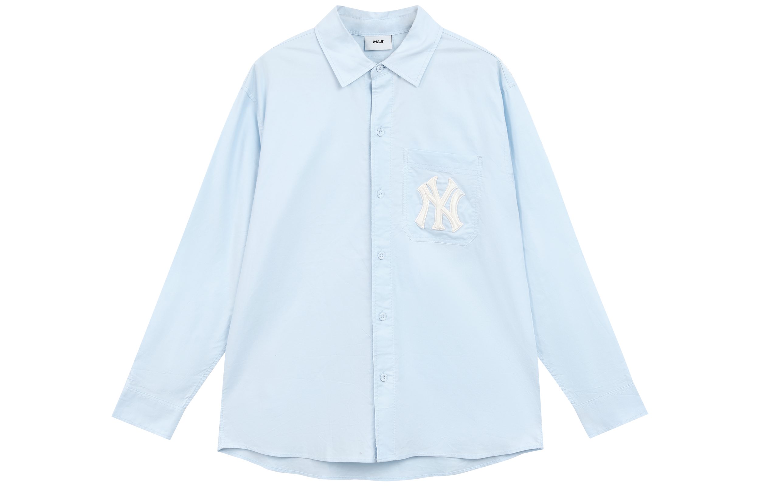 Order MLB New York Yankees Logo Oversized Light Blue Long Sleeve Shirt Unisex 3AWS03121-50BLL