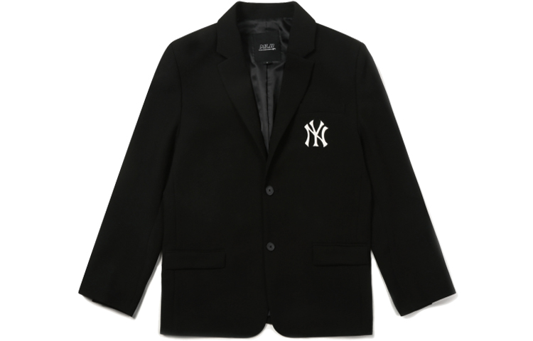 MLB New York Yankees Logo Print Black Long Sleeve Blazer Unisex 31JK01061-50L