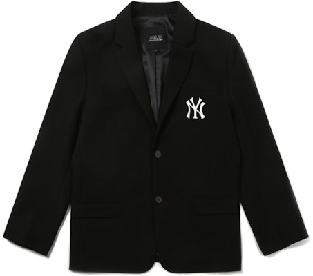 MLB 紐約洋基隊標誌印花黑色長袖西裝外套 男女款 31JK01061-50L Buy MLB 紐約洋基隊標誌印花黑色長袖西裝外套 男女款 31JK01061-50L
