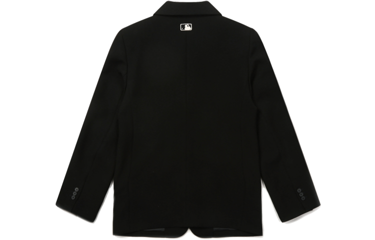 Lookbook MLB 紐約洋基隊標誌印花黑色長袖西裝外套 男女款 31JK01061-50L