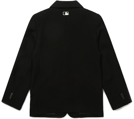 MLB 紐約洋基隊標誌印花黑色長袖西裝外套 男女款 31JK01061-50L Lookbook MLB 紐約洋基隊標誌印花黑色長袖西裝外套 男女款 31JK01061-50L