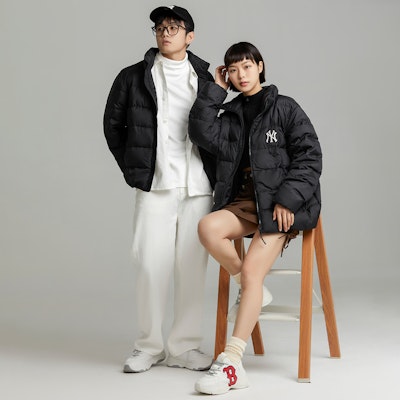 MLB 뉴욕 양키스 로고 프린트 블랙 푸퍼 자켓 유니섹스 숏 집업 3ADJB0726-50BKS Details for MLB 뉴욕 양키스 로고 프린트 블랙 푸퍼 자켓 유니섹스 숏 집업 3ADJB0726-50BKS