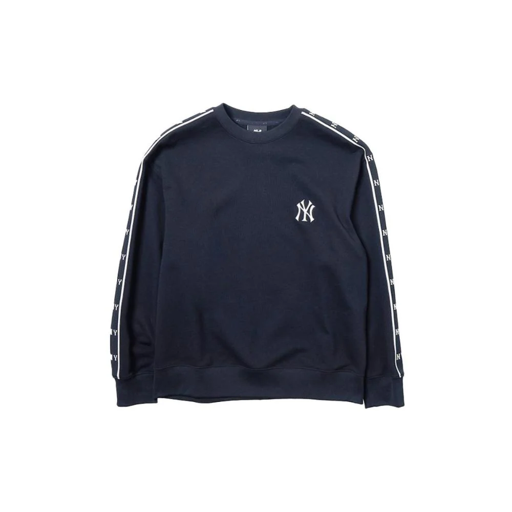 MLB New York Yankees Logo Print Crewneck Pullover Sweatshirt Unisex Black 3AMTM0644-50BKS 圖 2