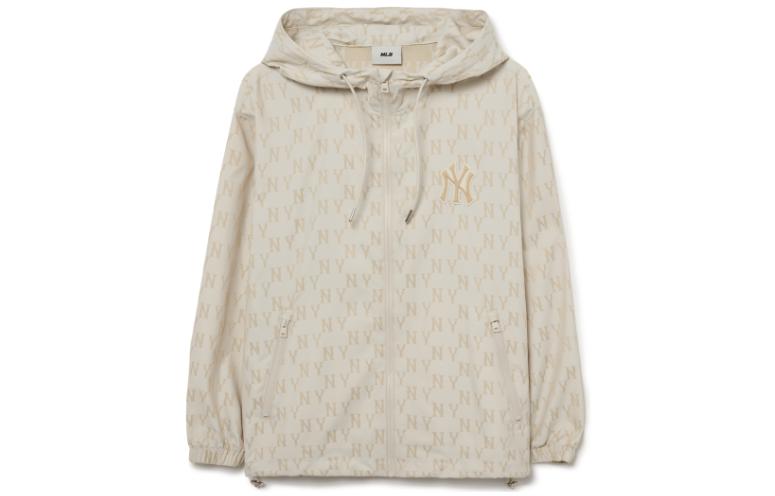 MLB New York Yankees Logo Print Hoodie Men’s Khaki 3AWJMOS31-50IVS