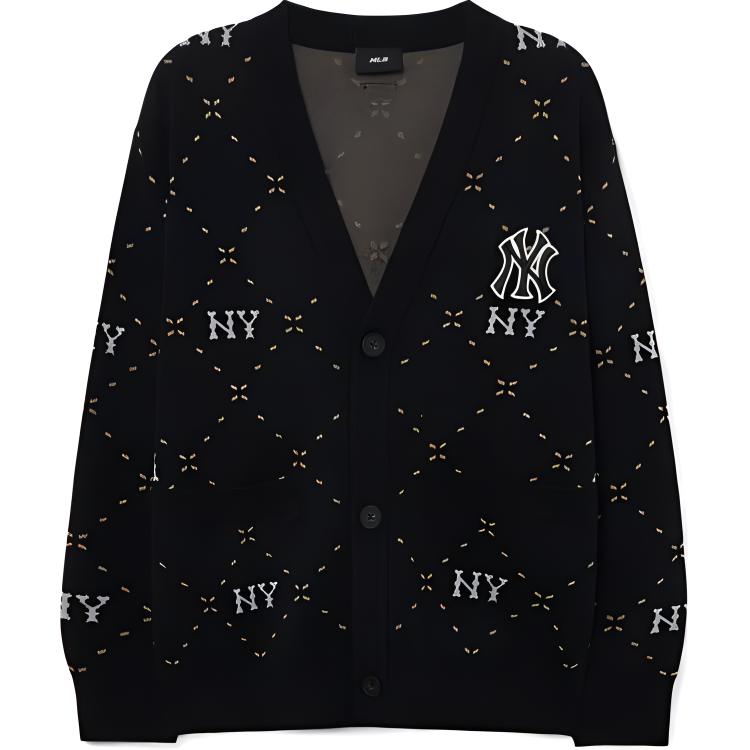 Order MLB ニューヨークヤンキース ロゴプリント ニットセーター ユニセックス ブラック 3AKCM0431-50BKS