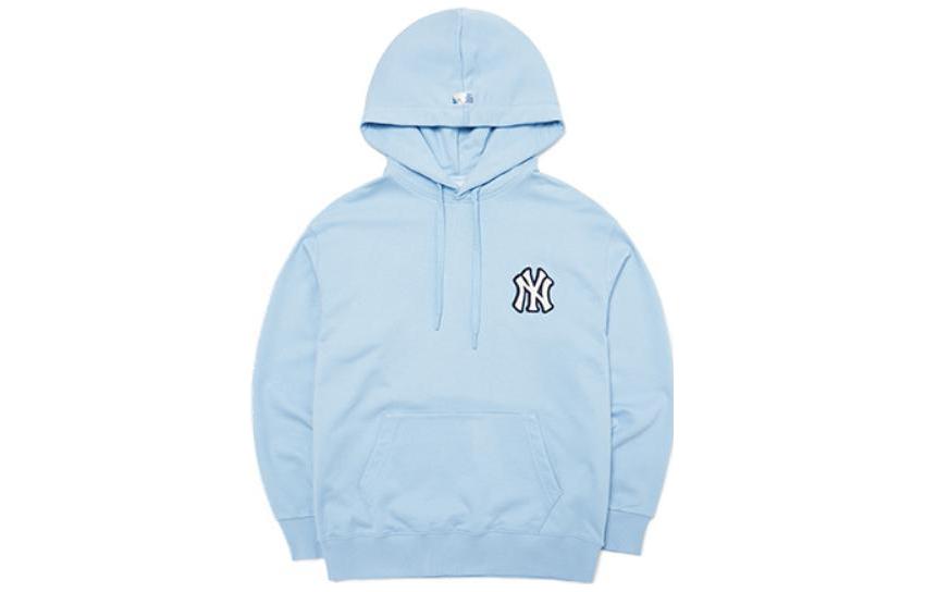 MLB New York Yankees Logo Print Pullover Hoodie Unisex Blue 3AHDM0121-50BLL