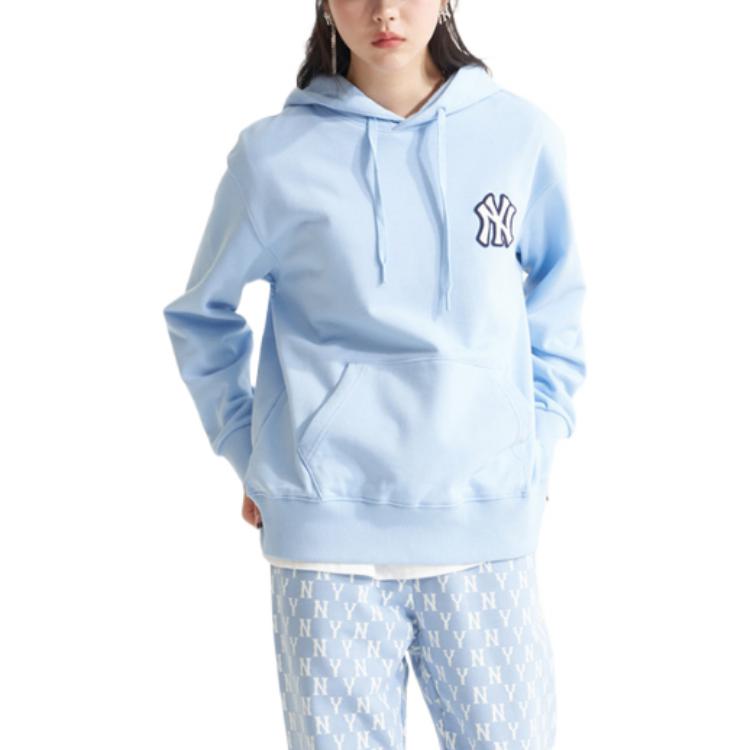MLB New York Yankees Logo Print Pullover Hoodie Unisex Blue 3AHDM0121-50BLL 圖 4
