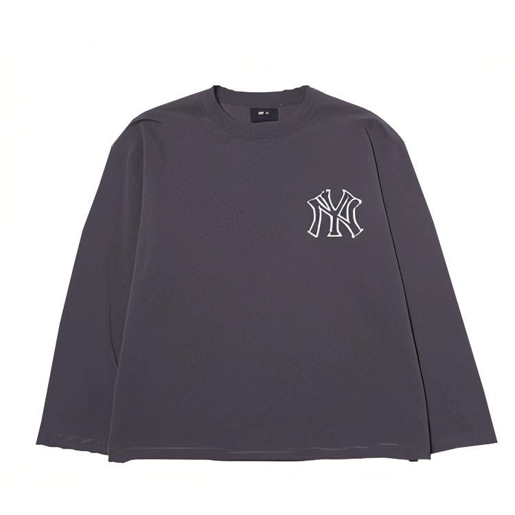 MLB New York Yankees Logo Print Pullover Sweatshirt Unisex - Dark Grey 3ATSB0544-50CGS