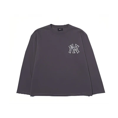 MLB New York Yankees Logo Print Pullover Sweatshirt Unisex - Dark Grey 3ATSB0544-50CGS