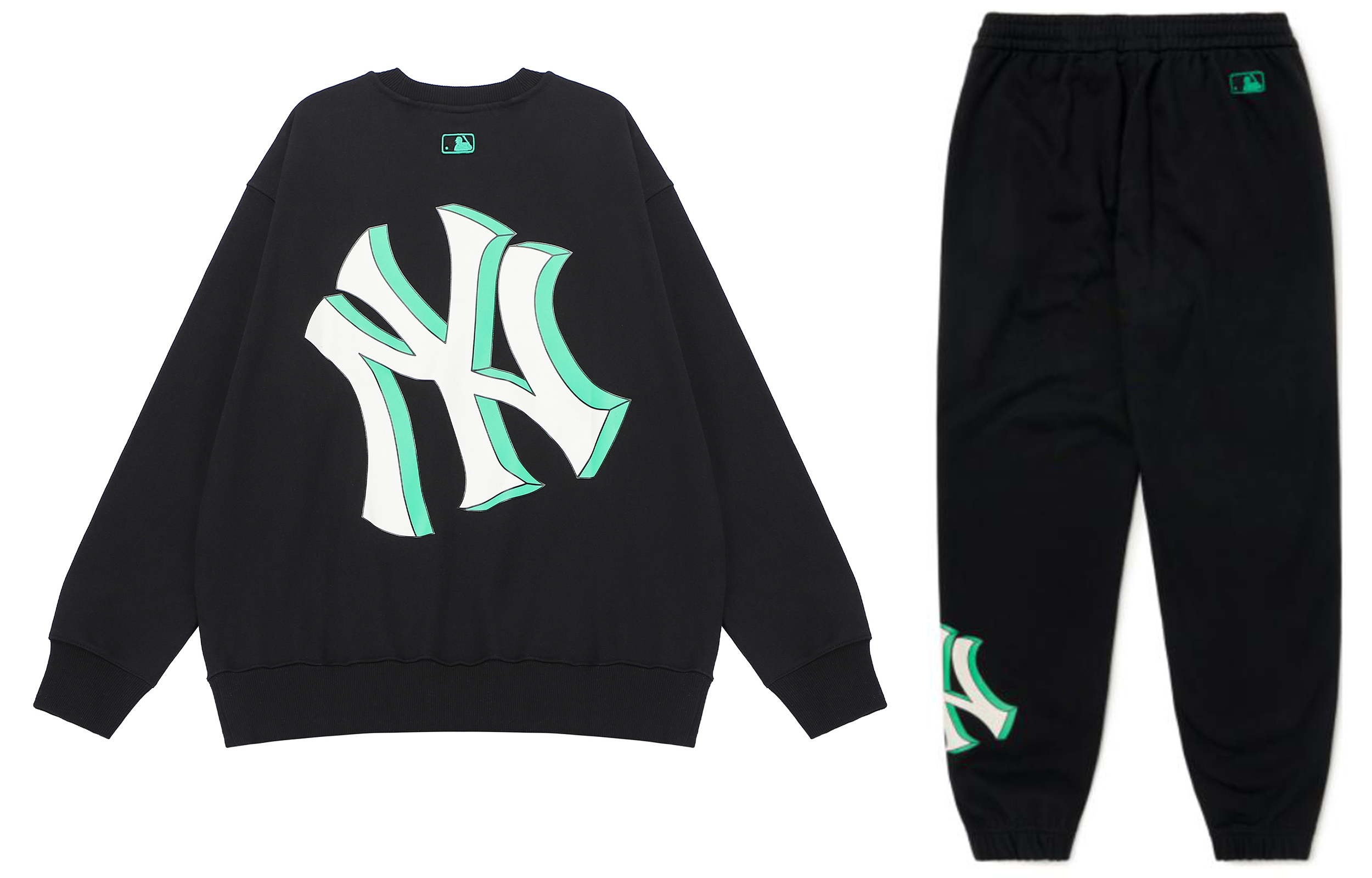 Order MLB ニューヨークヤンキース ロゴプリント スウェット＆ジョガーセット ユニセックス ブラック 3AMTB0224-50BKS3APTB0224-50BKS