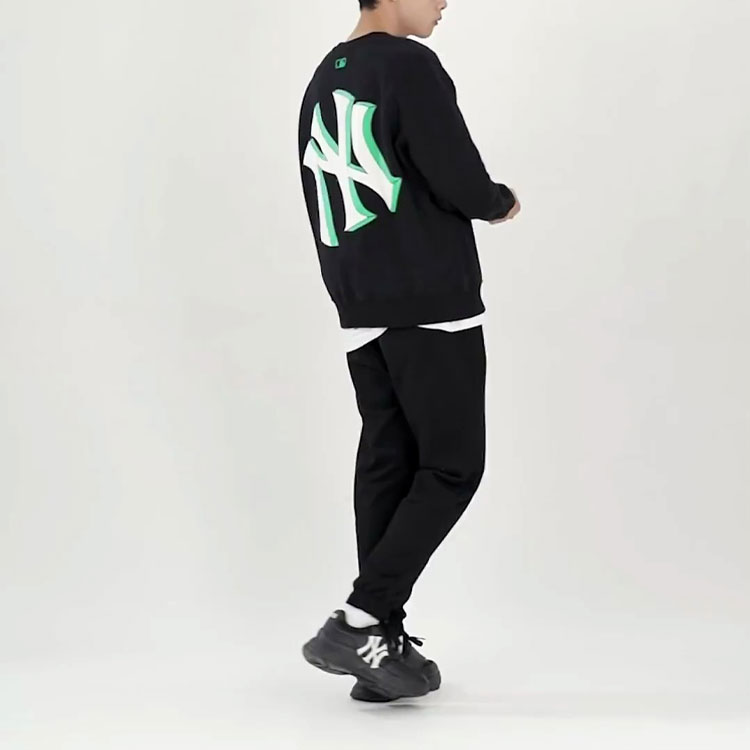 Purchase MLB ニューヨークヤンキース ロゴプリント スウェット＆ジョガーセット ユニセックス ブラック 3AMTB0224-50BKS3APTB0224-50BKS