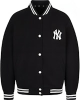 MLB New York Yankees Logo Print Unisex Black Baseball Jacket 31JP04011-50L MLB New York Yankees Logo Print Unisex Black Baseball Jacket 31JP04011-50L