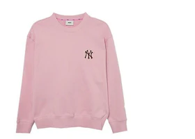 MLB New York Yankees Logo Print Unisex Pullover Crewneck Sweatshirt - Light Pink 3AMTM0234-50PKL MLB New York Yankees Logo Print Unisex Pullover Crewneck Sweatshirt - Light Pink 3AMTM0234-50PKL