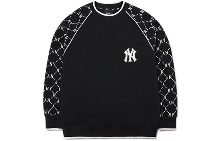 MLB New York Yankees Logo Printed Crewneck Sweatshirt Unisex Black Color. 3AMTM0814-50BKS