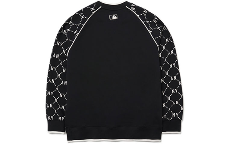 Lookbook MLB New York Yankees Logo Crewneck Sweatshirt Unisex Warna Hitam. 3AMTM0814-50BKS
