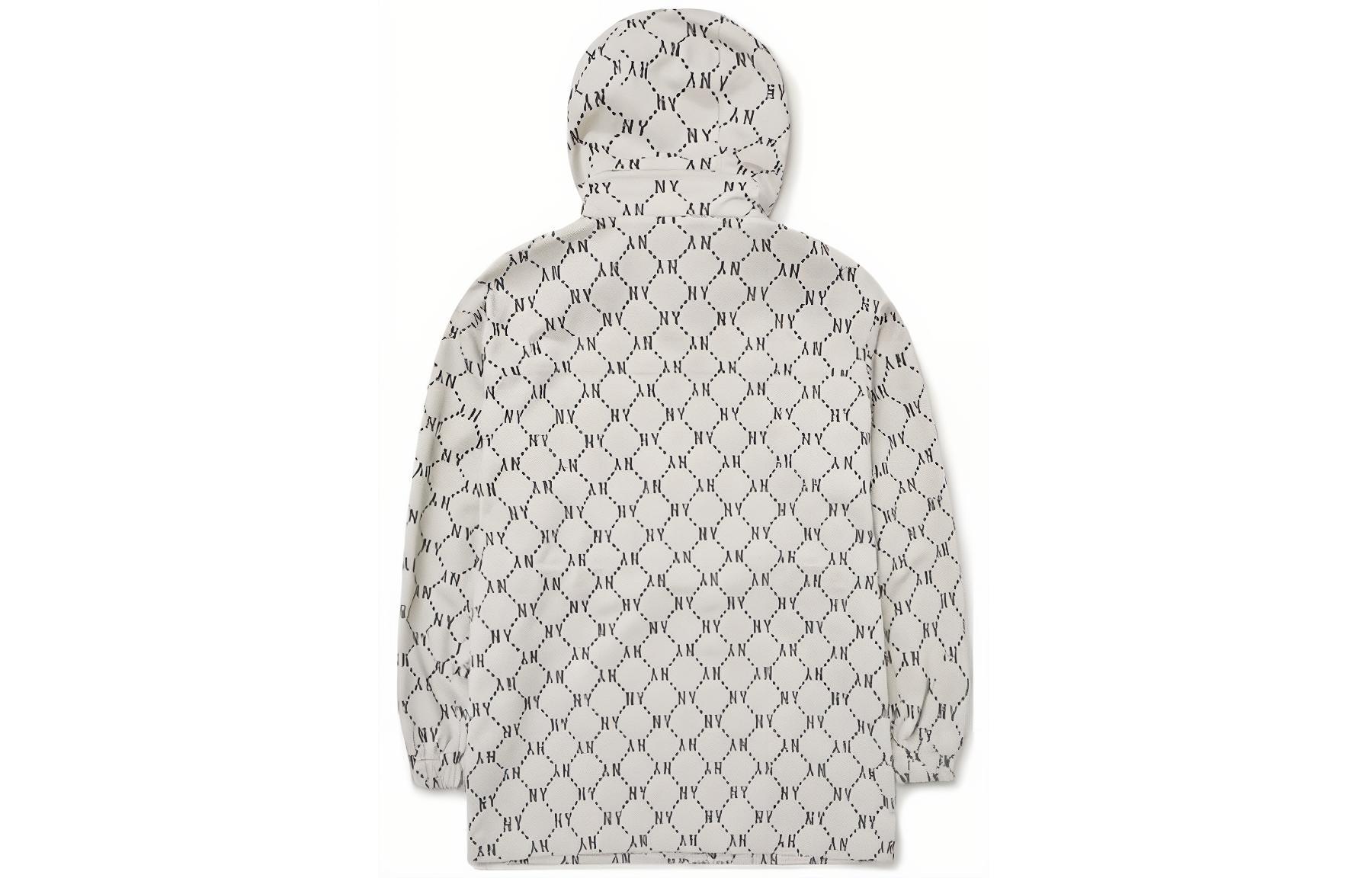 MLB New York Yankees Logo Printed Pullover Hoodie Jacket Cream Unisex 3AWJM0124-50CRS 圖 3