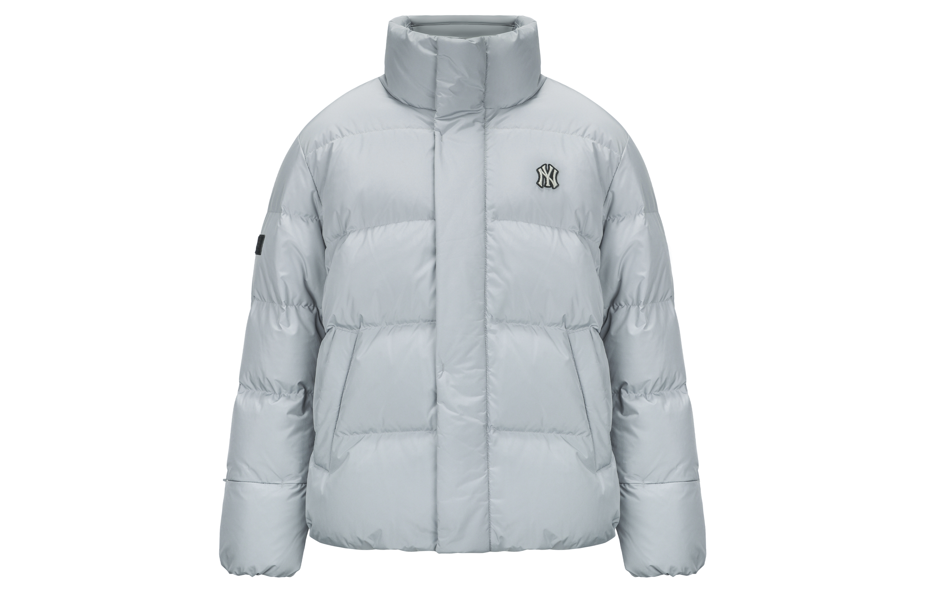 MLB New York Yankees Logo Puffer Down Jacket Winter Unisex - Grey. 3ADJB0416-50GRS